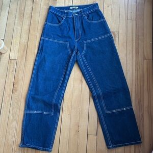 LEATHER TAB Rudy Jude Utility Jean in Indigo